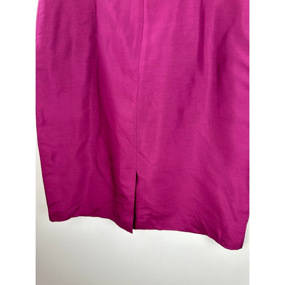 New Talbots 100% Pure Shantung Silk Shift Dress Sleeveless Purple Women's Size 8 - Picture 13 of 15